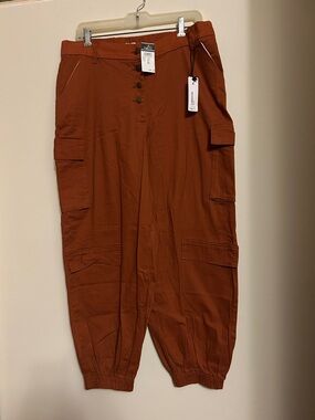 Rue 21 rust colour carpenter pant button front front/side pockets size XL NWT
